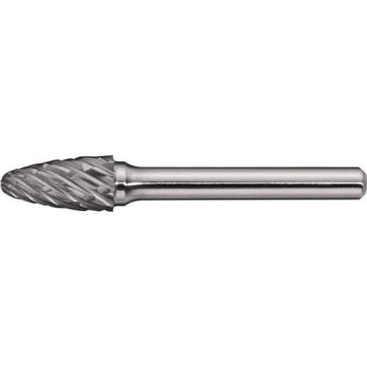 Frässtift RBF Special Steel Ø 6 mm Kopf-L.18 mm Schaft-Ø 6 mm HM Verz.Kreuz TECWERK