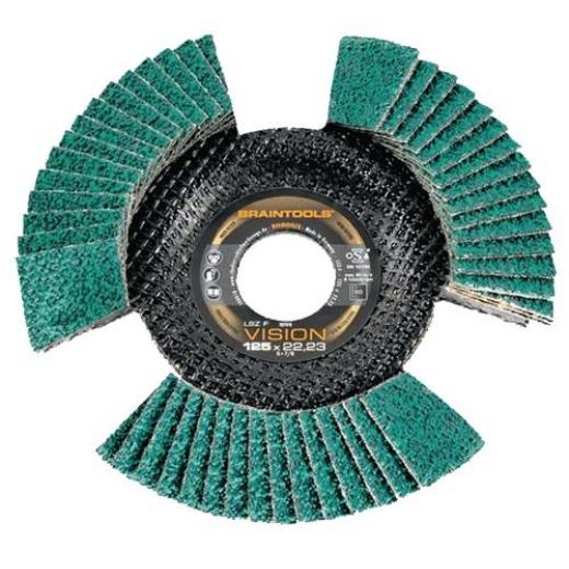 Fächerscheibe LSZ F VISION D.125mm K.60 kon.INOX ZK RHODIUS | 10 Stück