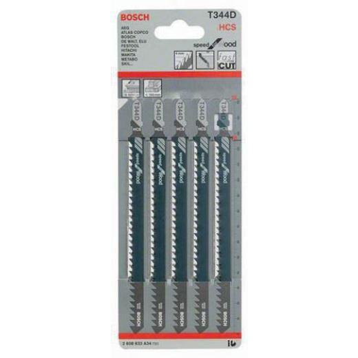 Stichsägeblatt T 344 D Gesamt-L.152mm Zahnt.4mm HCS 5 St./Karte BOSCH