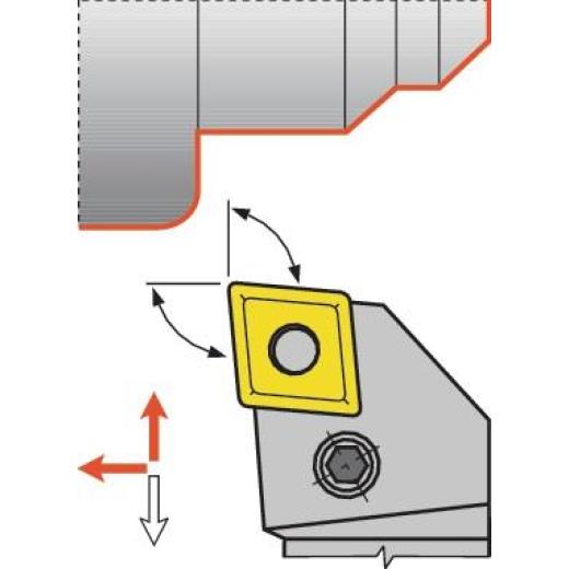Klemmdrehhalter PCLNL2525M12 li.vern.Außen TECWERK