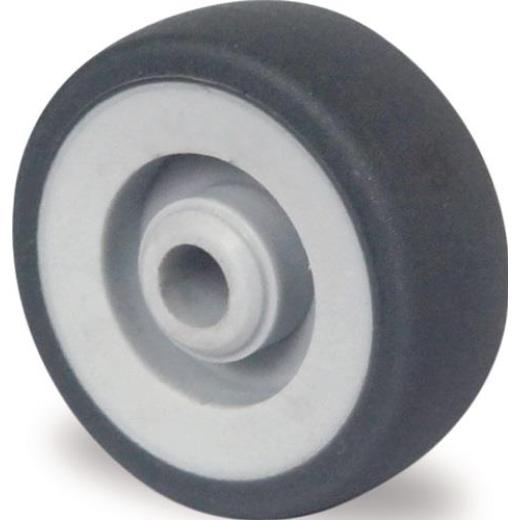Ersatzrad D.50mm Trgf.50kg TPE grau Achs-D.6mm Nabenl.22mm TECWERK