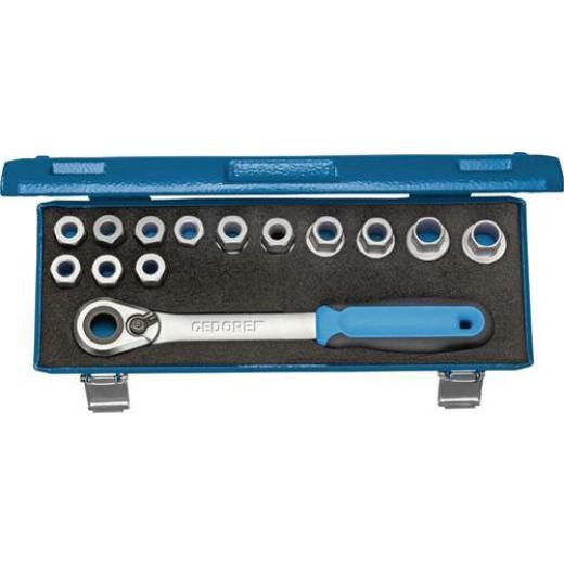 Steckschlüsselsatz 19 SKU-20 14-tlg.1/2 Zoll SW 10-24mm Z.60 6KT GEDORE