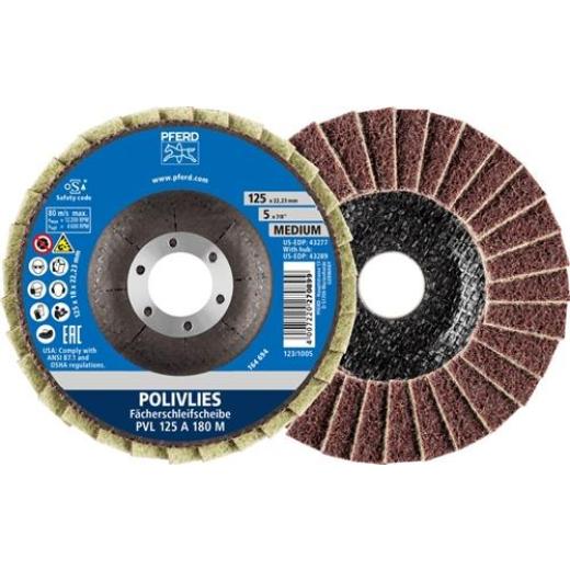 Fächerscheibe POLIVLIES Ø125xHmm K.mittel PFERD | 5 Stück