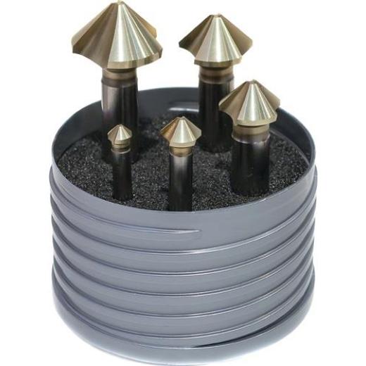 Kegelsenkersatz DIN 335C 90Grad EUC 6,3-25mm HSS spezial 5-tlg.Ku.-Box BECK
