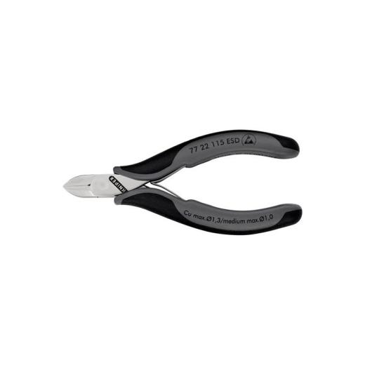 Elektronikseitenschneider L.115mm Form 2 Facette nein spiegelpol.KNIPEX