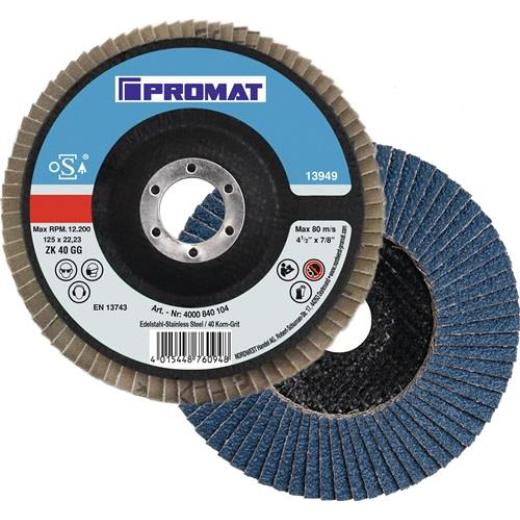 Fächerscheibe Kehlnaht D.125mm K.40 kon.INOX ZK TECWERK | 10 Stück