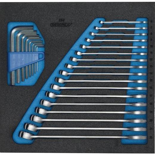 Werkzeugmodul 1500 CT2-7 25-tlg.2/3-Modul Ringmaul-/Stiftschlüssel GEDORE