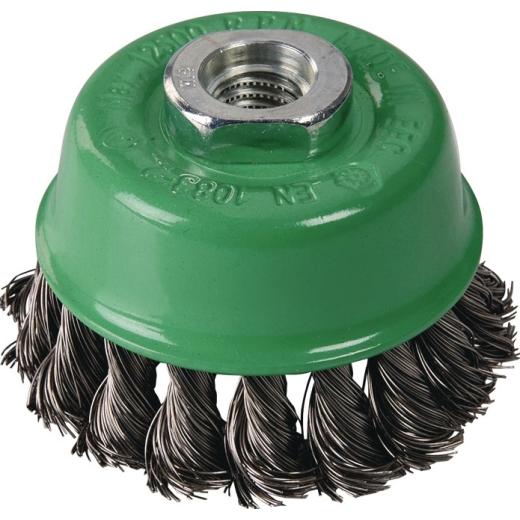 Topfbürste D.80mm Drahtstärke 0,5mm VA 8500min-¹ TECWERK