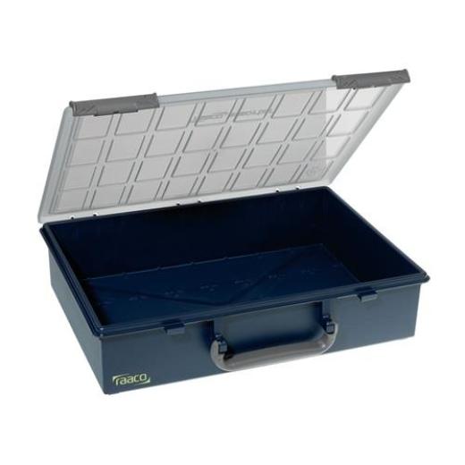 Sortimentskasten B.338xT.261xH.78mm Unterteil dkl.-blau/Deckel transp. a.PP | 5 Stück