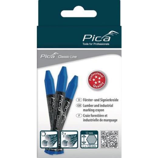 Signierkreide Classic ECO 591 blau unpapiert 12 St./Schachtel PICA