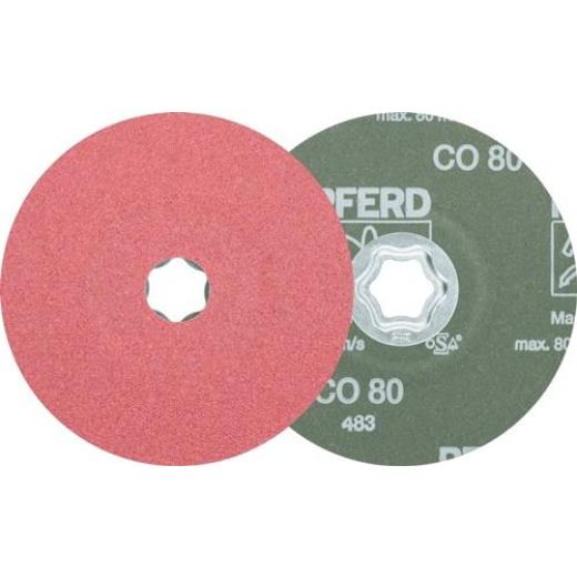 Fiberscheibe COMBICLICK CO D.125mm K.80 Stahl,Guss,Alu.Keramikkorn PFERD | 25 Stück