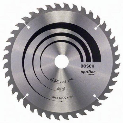 Kreissägeblatt PRO Wood AD 254mm Z.40 WZ Bohr.30mm Schnitt-B.2,8mm HM BOSCH