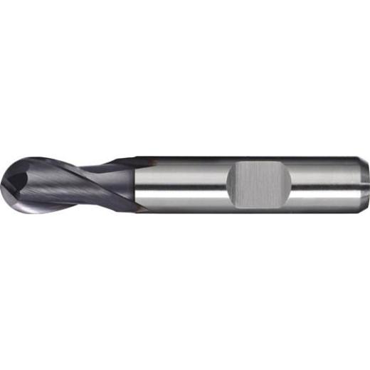 Vollradiusfräser Ø 2 mm Einsatz-L.10 mm HSS-Co8 TiCN Weldon Z.2 ext.kurz TECWERK