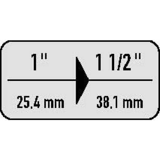 Vergrößerungsstück KB 2137 Antr.1 Zoll Abtrieb 1 1/2 Zoll GEDORE