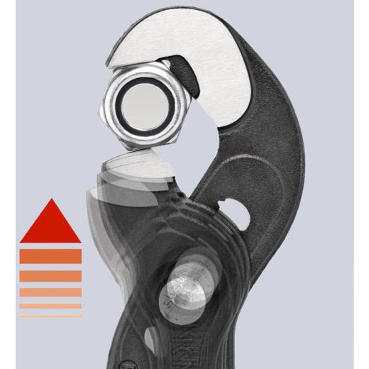 Schraubzange Gesamt-L.250mm Spann-W.10-32mm pol.Ku.-Überzug KNIPEX