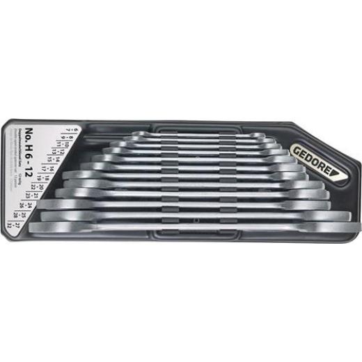 Doppelmaulschlüsselsatz H 6-120 12-tlg.SW6-32mm CV-Stahl verchr.GEDORE