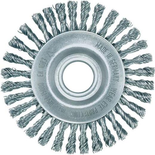 Rundbürste D.115mm Bohr.Drahtstärke 0,5mm STA 6mm 15000min-¹ LESSMANN
