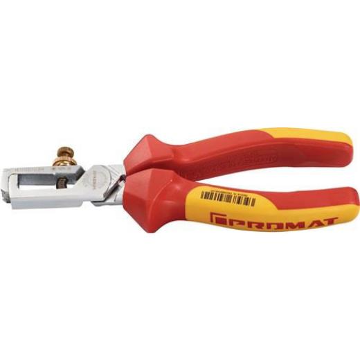 Abisolierzange L.160mm VDE verchr.Mehrkomp.-Hüllen m.Öffnungsf.TECWERK