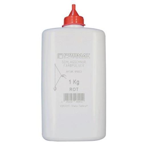 Schlagschnurkreide 1000g rot Ku.-Flasche TECWERK | 10 Stück