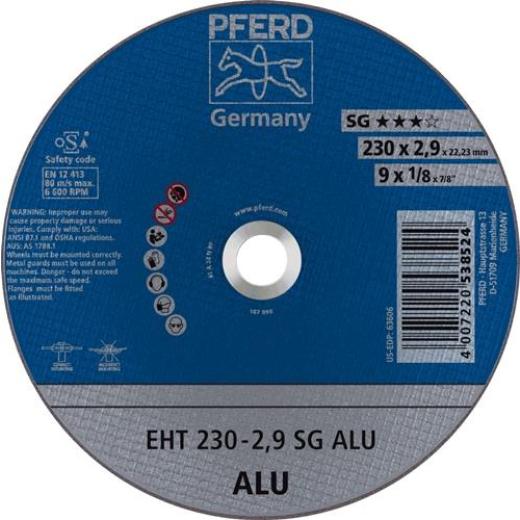 Trennscheibe SG ALU D230x2,9mm ger.Alu.Bohr.22,23mm PFERD | 25 Stück