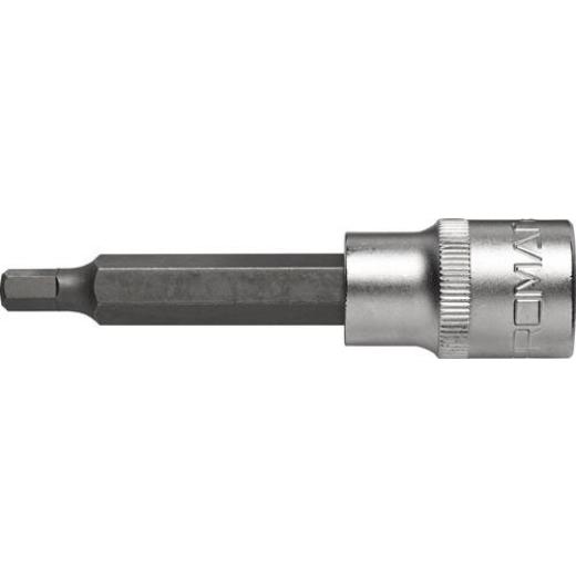 Steckschlüsseleinsatz 1/2 Zoll Innen-6-kant SW 6mm L.90mm TECWERK