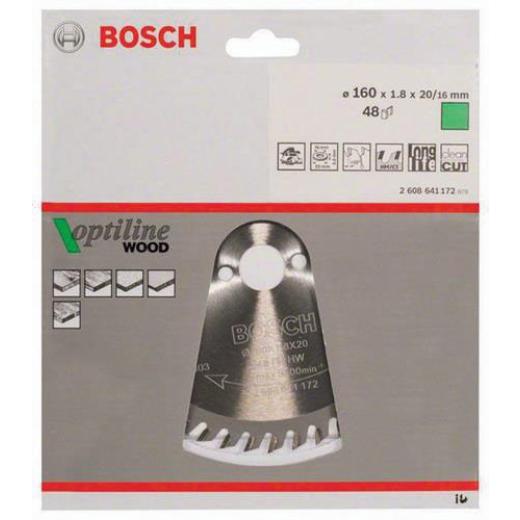 Kreissägeblatt PRO Wood AD 160mm Z.48 WZ Bohr.20mm Schnitt-B.1,8mm HM BOSCH