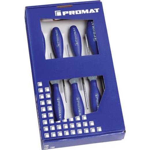 Schraubendrehersatz 7-tlg.TORX® Mehrkomponentengriffe Rundkl.TECWERK