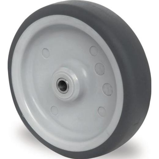 Ersatzrad D.100mm Trgf.100kg TPE grau Achs-D.8mm Nabenl.36mm TECWERK