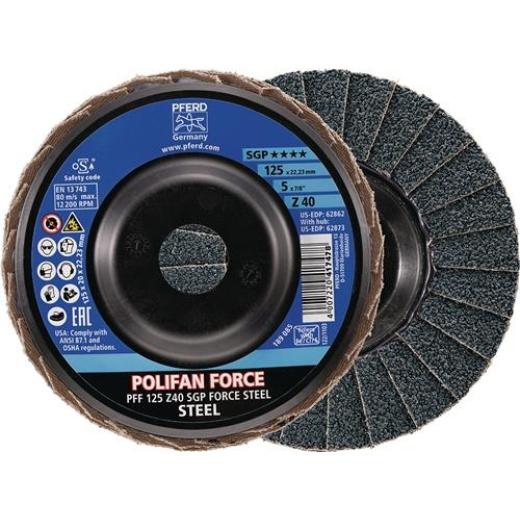 Fächerscheibe POLIFAN FORCE D.125mm K.40 ZK Z PFERD | 10 Stück