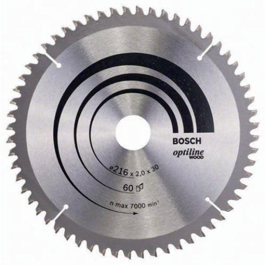 Kreissägeblatt PRO Wood AD 216mm Z.60 WZ/N Bohr.30mm Schnitt-B.2,0mm HM BOSCH