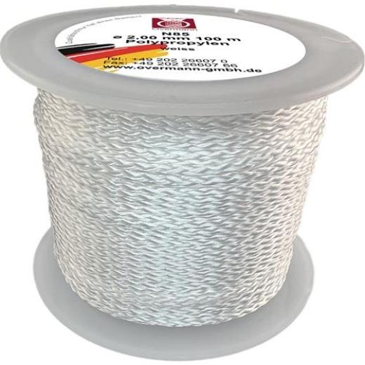 Maurerschnur L.100m D.2mm 65kg PP weiß | 6 Stück