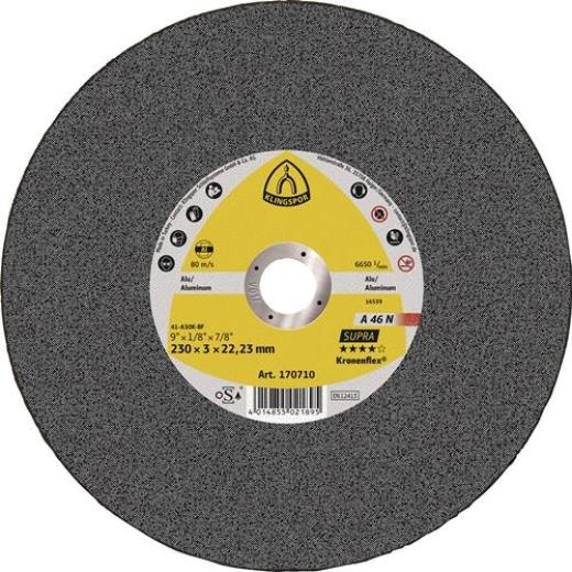 Trennscheibe A 46N Supra D230x3mm ger.Alu.Bohr.22,23mm KLINGSPOR | 25 Stück