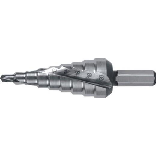 Stufenbohrer Bohrber.4-20mm HSS Spiralnut Z.2 Stufen 9 RUKO