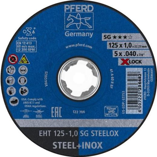 Trennscheibe X-LOCK SG STEELOX D125x1mm ger.PFERD | 25 Stück