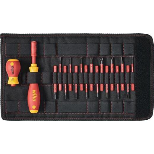 Schraubendrehersatz SlimVario® 18-tlg.m.Wechselkl.VDE isol.WIHA