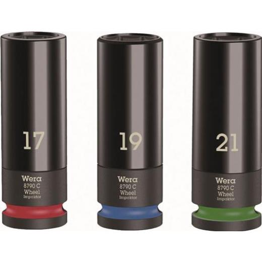 Kraftsteckschlüsselsatz Wheel Impaktor C Set 1 3-tlg.1/2 Zoll lang,6-kant WERA