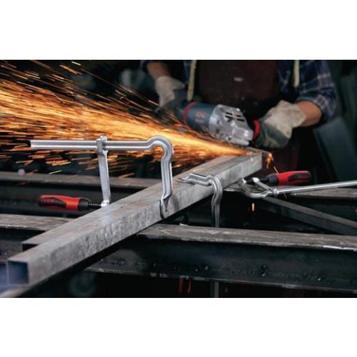 Ganzstahlschraubzwinge OMEGA Spann-W.200mm A.100mm 2-K-Griff BESSEY