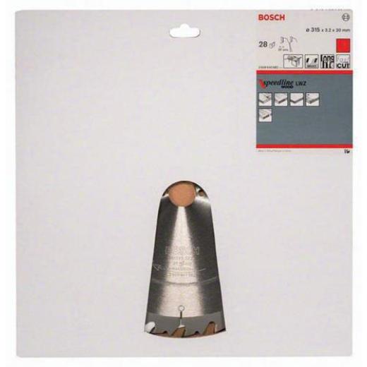Kreissägeblatt AD 315mm Z.28 WZ Bohr.30mm Schnitt-B.3,2mm HM BOSCH
