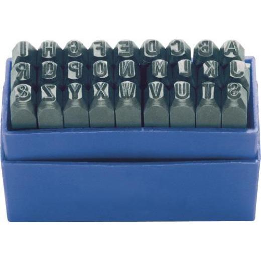 Schlagbuchstabensatz 329 27-tlg.Großbuchstaben A-Z Schrift-H.5mm in Ku.-Box