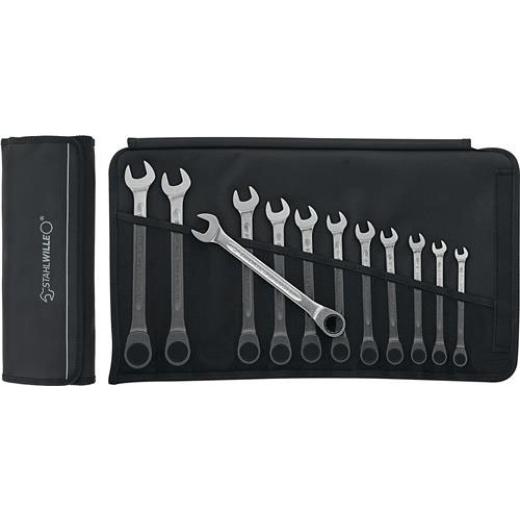 Maulringratschenschlüsselsatz 17F/12 12-tlg.SW 8-19mm fl.STAHLWILLE