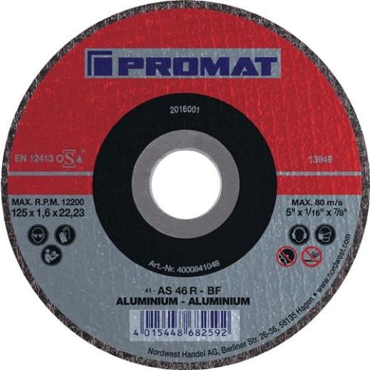 Trennscheibe ALU D125x1mm ger.Alu.Bohr.22,23mm TECWERK | 25 Stück