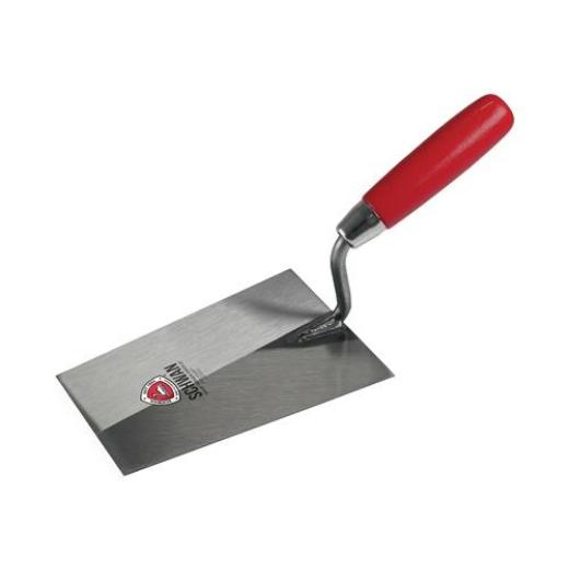 Tiroler Maurerkelle L.315mm B.125mm Holzheft,S-Hals gehärteter VA SCHWAN | 10 Stück