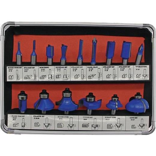 HM-Oberfräserkassette 973CT15A 15-tlg.Schaft-D.8mm HM FISCH-TOOLS