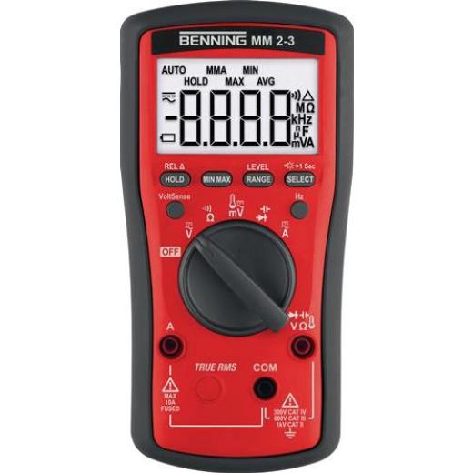 Multimeter MM 2-3 0,01 mV – 600V AC/DC TRUE RMS BENNING