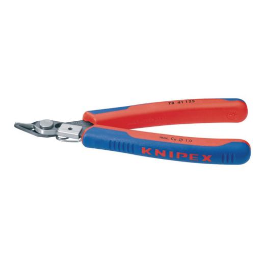 Elektronik-Seitenschneider Super-Knips® L.125mm Form 4 Facette nein brün.KNIPEX