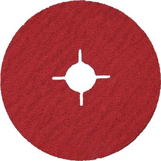 Fiberscheibe D.125mm K.80 INOX Keramikkorn TECWERK | 25 Stück