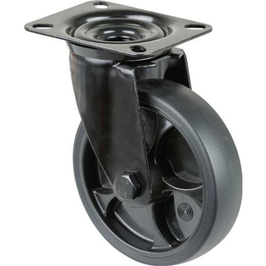 Lenkrolle D.125mm Trgf.120kg Ku.Platte L104xB80mm BS ROLLEN