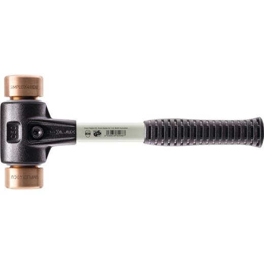 Schonhammer SIMPLEX L.300mm Kopf-D.30mm hart Fiberglas Kupfer m.Ku-Hülse