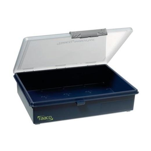 Sortimentskasten B.241xT.195xH.56mm Unterteil dkl.-blau/Deckel transp. a.PP | 9 Stück