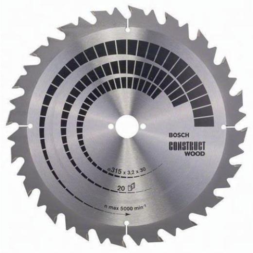 Kreissägeblatt AD 315mm Z.20 WZ Bohr.30mm Schnitt-B.3,2mm HM BOSCH
